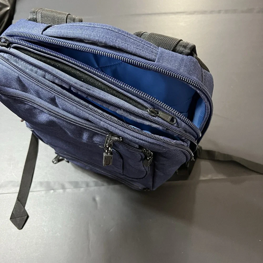 eBags EB2146-16 TLS Travel Professional Slim Laptop Backpack Navy Blue Excellent